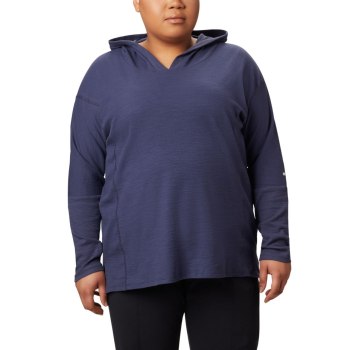 Columbia Hoodie Dames, Longer Days Plus Size Donkerblauw, 31CMXELQA